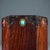 Jade Vintage Huali Wood Hexagonal Brush Holder, Copper Corners and Jade-Like Stones For Sale - Image 8 of 9