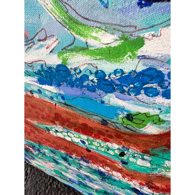 Discover a captivating piece of contemporary expressionism with this 2011 original painting titled "Adrift in a Color by...