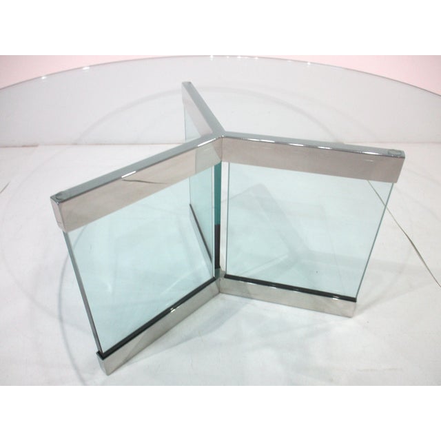 Pace Pace Collection Coffee Table Plate Glass and Chrome by Leon Pace For Sale - Image 4 of 9
