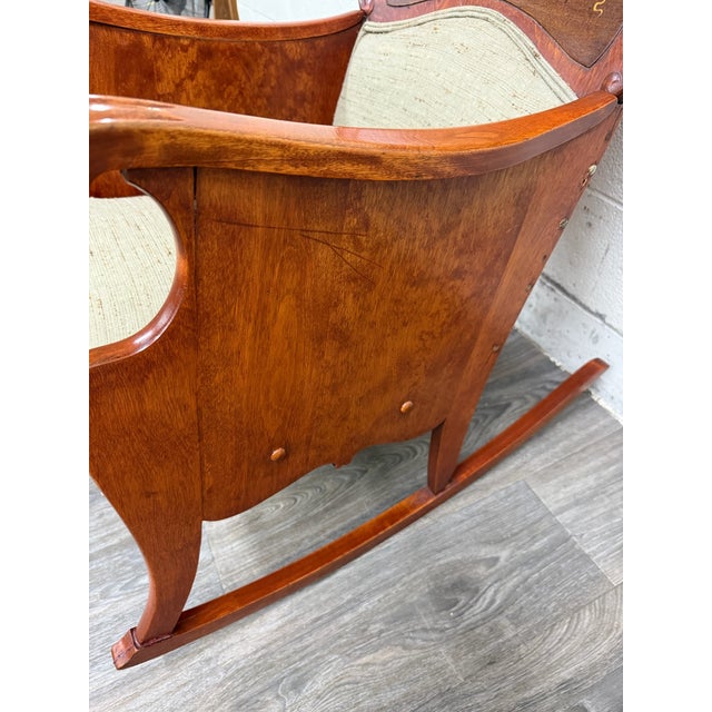 Antique Victorian Mahogany Rocking Chair For Sale - Image 12 of 13