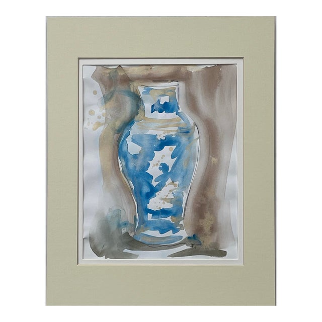 Blue and White 11 Contemporary Painting For Sale