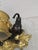 Gilt Bronze Desk Clock with Elephant Angel Decor For Sale - Image 16 of 18