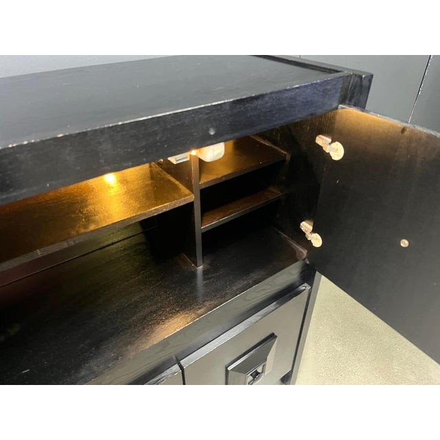 Black Brutalist Bar Cabinet, 1970s For Sale - Image 9 of 12