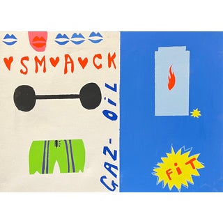 Alexandre Schaller, Combustion, Acrylic on Canvas, 1990s For Sale