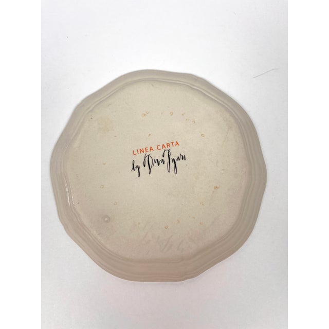 Early 21st Century Diva Pyari for Anthropologie Linea Carta Alphabet Dessert Appetizer Plates- Set of 3 For Sale - Image 5 of 6
