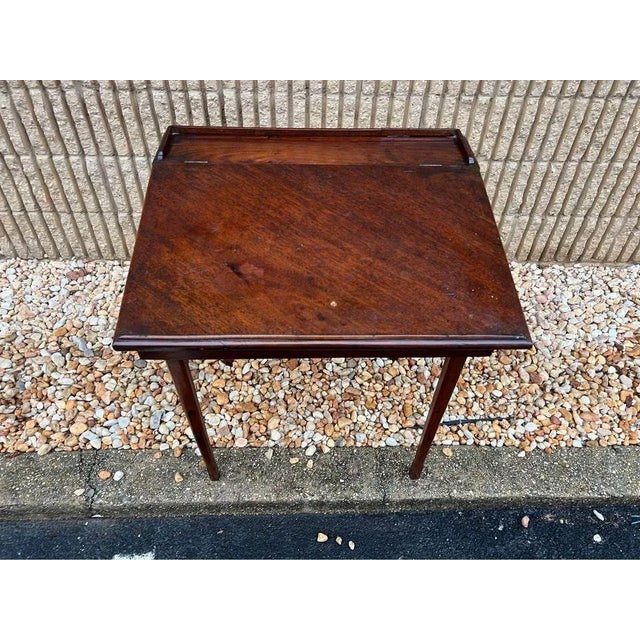 Georgian Style Solid Mahogany Reading or Writing Table Desk. 19th Century For Sale - Image 9 of 12