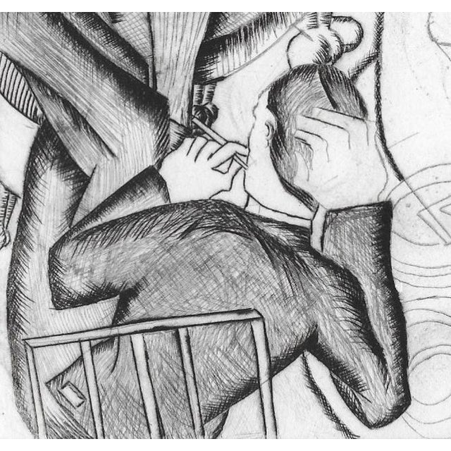 Mid-Century Modern 1950s Family Mid Century Modern Etching For Sale - Image 3 of 6