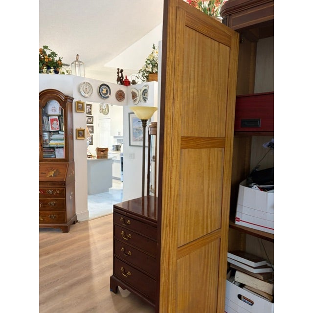 Antique French Empire Mahogany Mirrored Armoire For Sale - Image 11 of 16