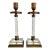 19th C French Restoration Gilt Bronze & Cut Crystal Candlesticks - A Pair For Sale
