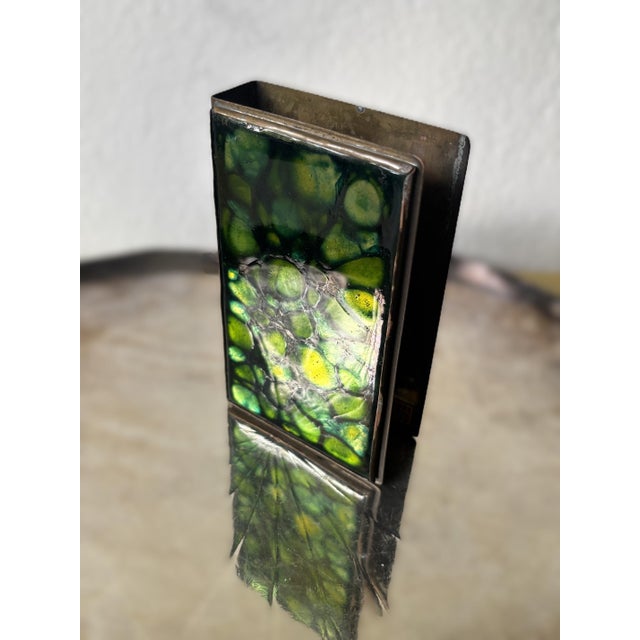 Mid-Century Modern Vintage Studio Enamel Smoking Set from Nora Grill, Vienna, Austria, 1950s, Set of 2 For Sale - Image 3 of 11