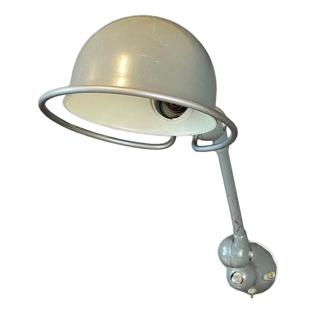 Vintage Grey Jielde Wall Light from Jean-Louis Domecq, 1950s For Sale