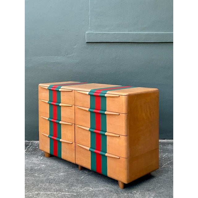 Revitalize your bedroom with a bold fusion of Mid-Century Modern craftsmanship and high-fashion flair. This vintage...