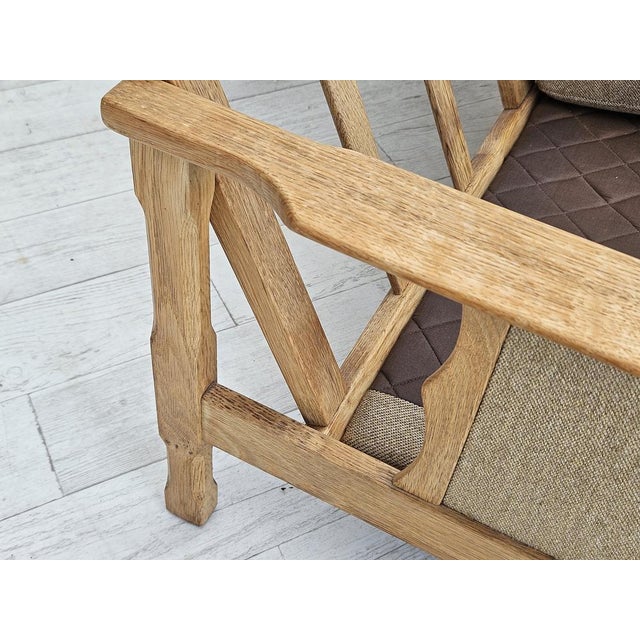 Danish 3-Seater Sofa in Wool & Oak, 1970s For Sale - Image 16 of 18