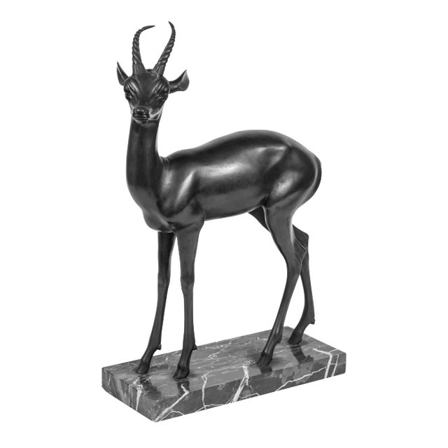 Cast Bronze Antelope, circa 1935 For Sale