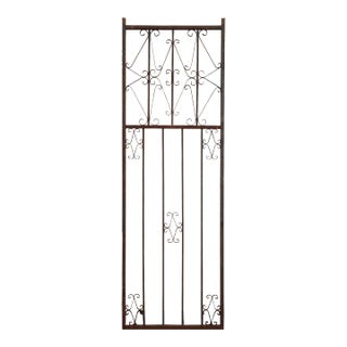 Vintage Mid Century Spanish Style Metal Tall Gate or Wall Decor For Sale