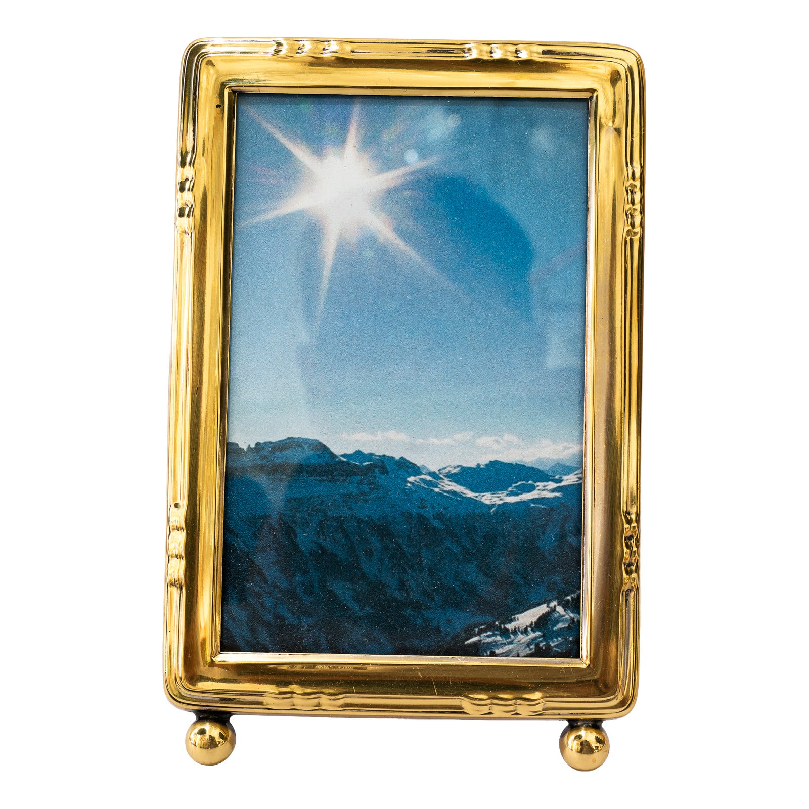 Art Deco Brass Picture Frame, 1920s | Chairish