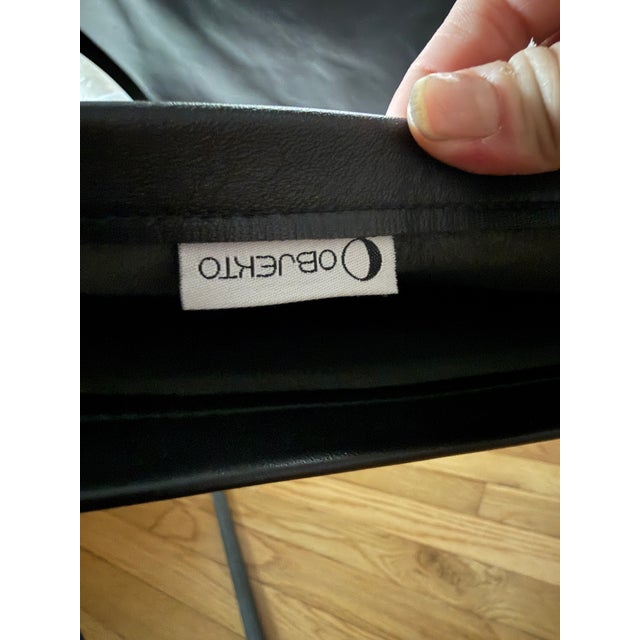 Paulo Mendes Da Rocha for Objekto Paulistano Armchair in Black Leather For Sale In Cleveland - Image 6 of 6