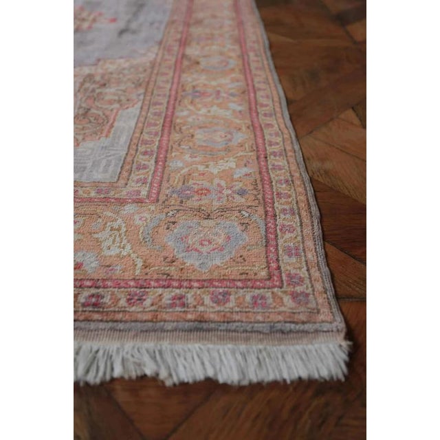 Turkish Silk Kayseri Rug For Sale - Image 3 of 5