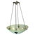 1990s Mid-Century Modern/Deco Style All Glass Chandelier Bronze Appliques For Sale - Image 9 of 18