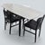 1960s Mid-Century Space Age Monochrome Formica Drop Leaf Extending Dining Table and Chairs, 1960s For Sale - Image 5 of 11