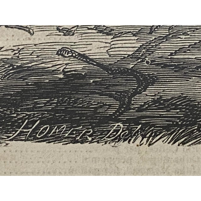 Mid 19th Century Winslow Homer "Gathering Evergreens" London Illustrated News Engraving C.1850 For Sale - Image 10 of 12