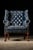 Traditional Vintage Tufted Leather Chesterfield Armchair in Blue For Sale - Image 3 of 15