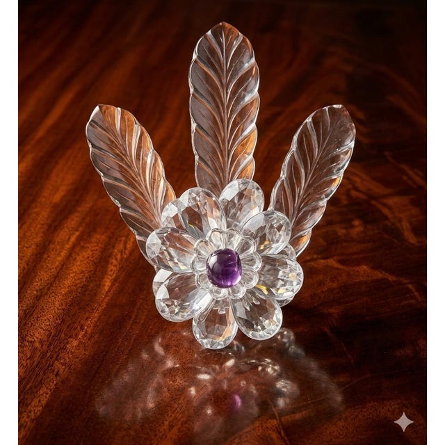 1920s 1920s French Regency Crystal Floral Wall Sconce Attributed to Maison Bagues For Sale - Image 5 of 18