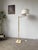 Wood Floor Lamp with Articulated Arm in Brass-Plated Metal, 1980s For Sale - Image 7 of 18