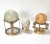 Oyster Gray 1980s Stone Spheres on Brass Pedestal - Set of 3 For Sale - Image 8 of 11