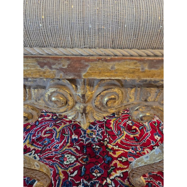 Italian Baroque Style Giltwood Benches/ Stools - A Pair For Sale - Image 14 of 14
