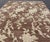 Mocha Vintage Turkish Oushak Rug With Free-Flowing Green & Cream Flower Blossoms For Sale - Image 10 of 11