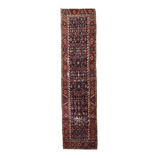 1880s Handmade Antique Persian Bakshaish Runner For Sale