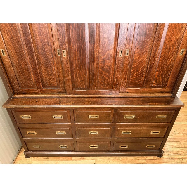 Late 19th Century Solid Quarter Sawn Oak Cabinet For Sale - Image 12 of 14