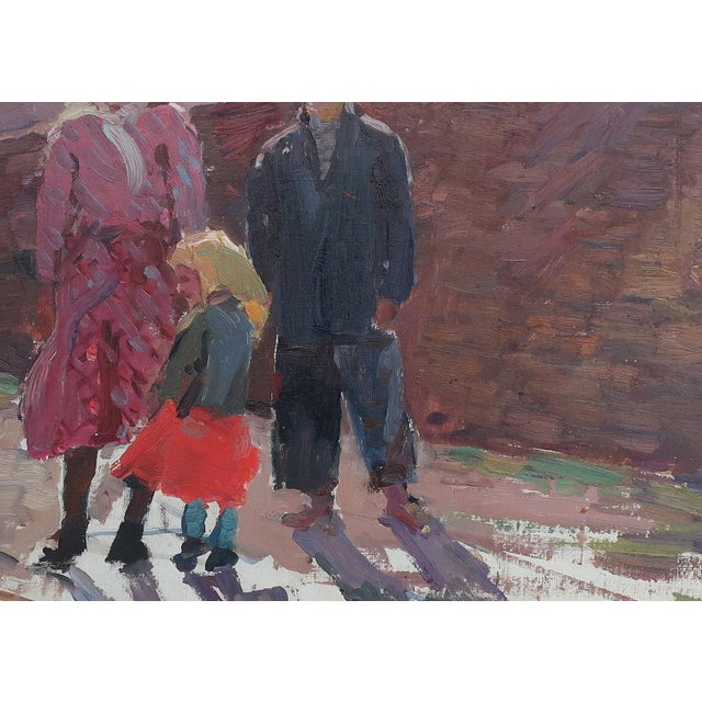 Soviet Family Oil Painting, Socialist Realism, Ukrainian Art, 1970 46-65 For Sale - Image 4 of 6