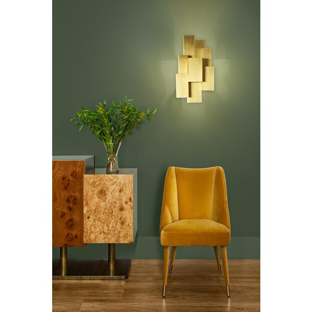 Not Yet Made - Made To Order Figueroa Dining Chair in Orange Velvet from Insidherland For Sale - Image 5 of 8