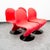 Mid Century Modern Dining Chairs 4 Red Attributed to Vernon Panton 1-2-3 System Fritz Hansen For Sale - Image 10 of 12