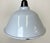 French Industrial Grey Enamel Factory Pendant Lamp, 1960s For Sale - Image 4 of 14