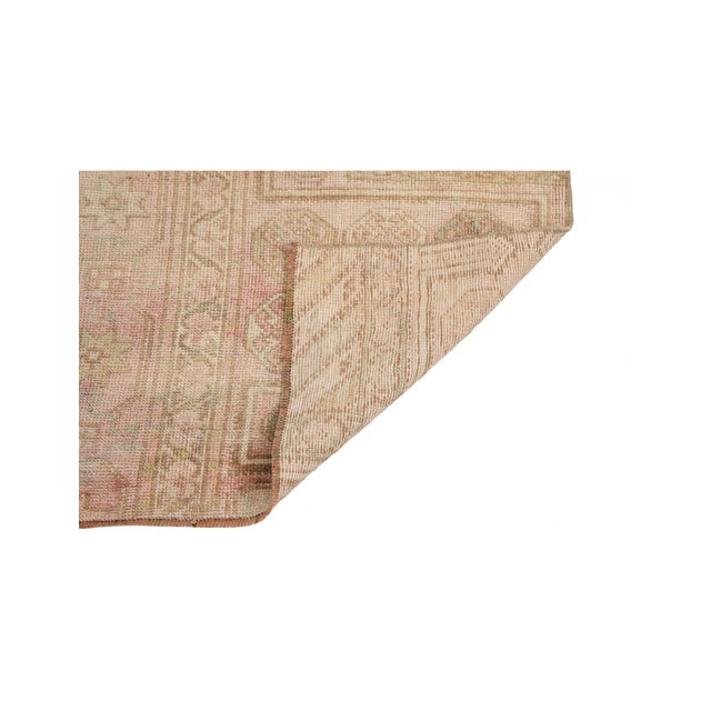 Mid-Century Modern Vintage Washed Out Rug Fragment - 2`6″ X 3`7″ For Sale - Image 3 of 3