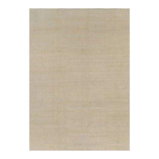 Rug & Kilim’s Oversized Contemporary Textural Solid Rug in Beige Tones - 12x17 For Sale