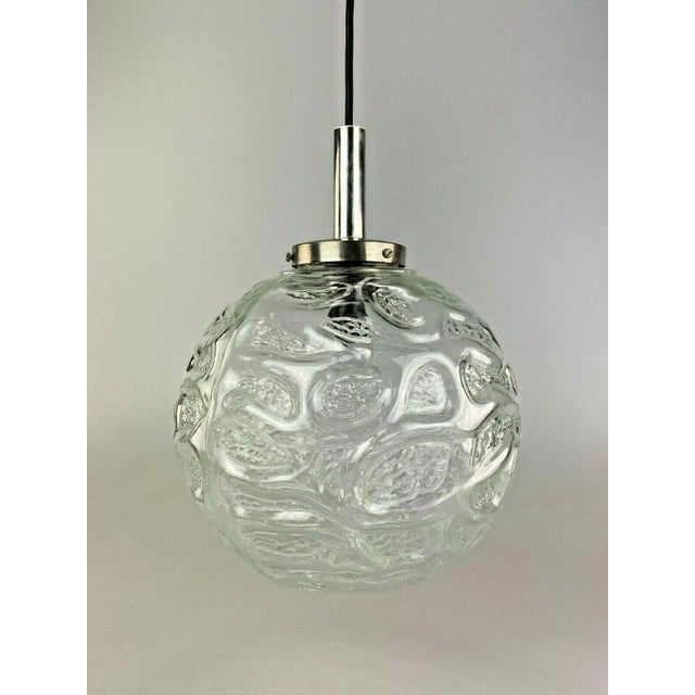 Space Age Ball Pendant Lamp in Glass, 1970s For Sale - Image 8 of 9