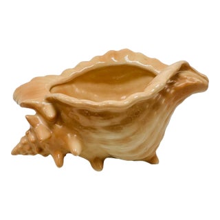 Vintage Ceramic Shell Planter For Sale