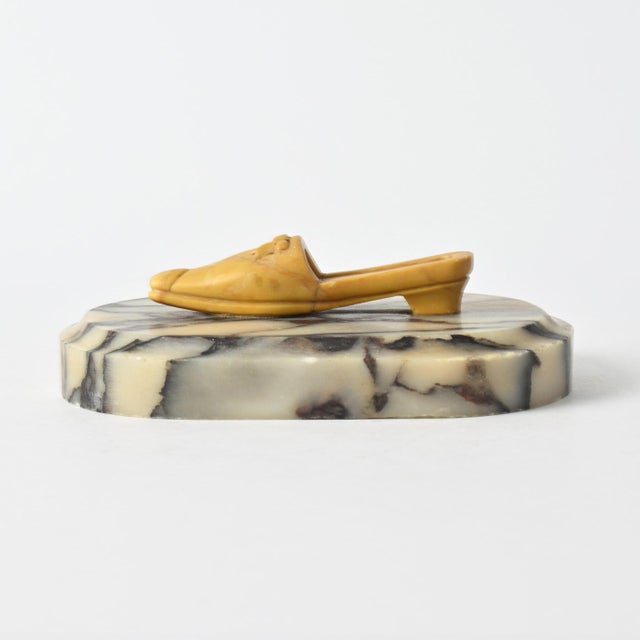 Antique Marble Paperweight with Carved Stone Shoe from Befos, 1800s For Sale - Image 4 of 8