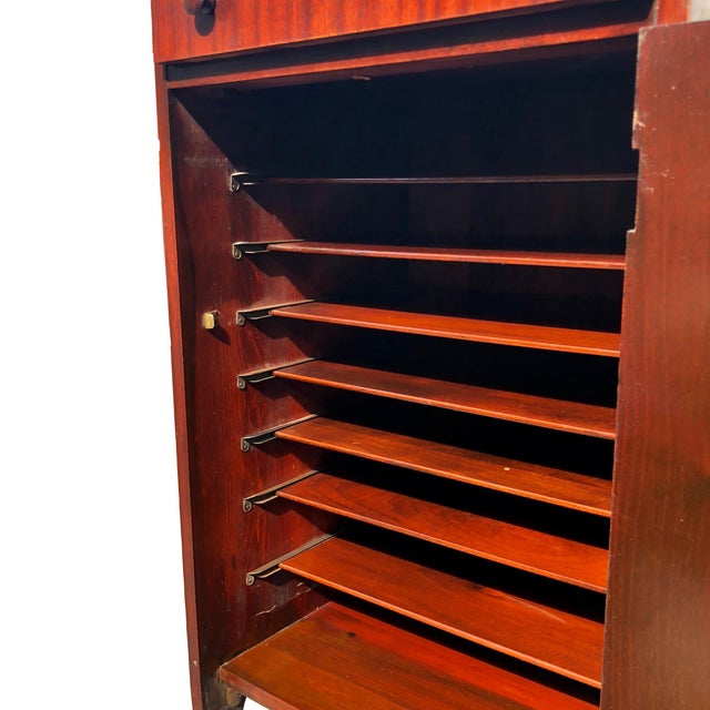 Antique Mahogany Empire Sheet Music Vinyl Record by Udell Works Chairish