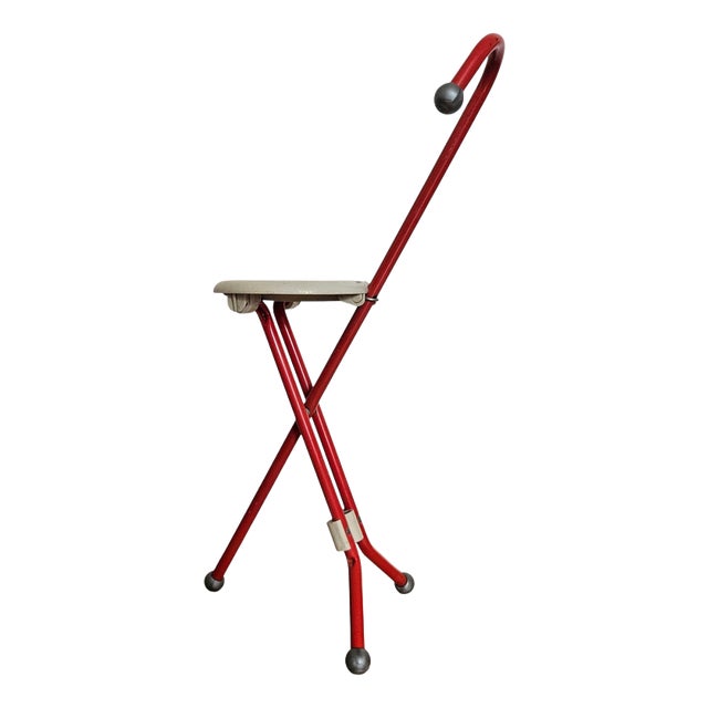 Mid-Century Ulisse Folding Stool by Ivan Loss, Sandrigarden, Italy, 1981 For Sale