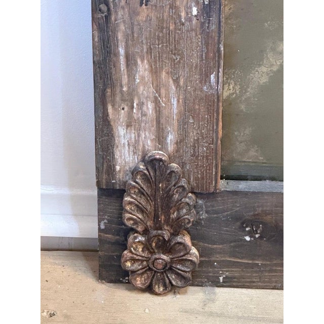 Neoclassical Pier Mirror, Distressed Wood, Circa 1880s For Sale - Image 10 of 18