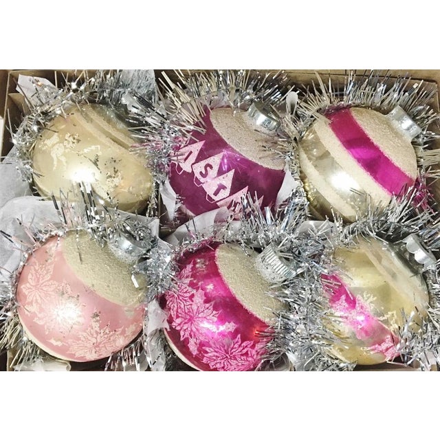 1960 S Vintage 3 Shiny Brite Pink Christmas Tree Ornaments Set Of 6 Chairish
