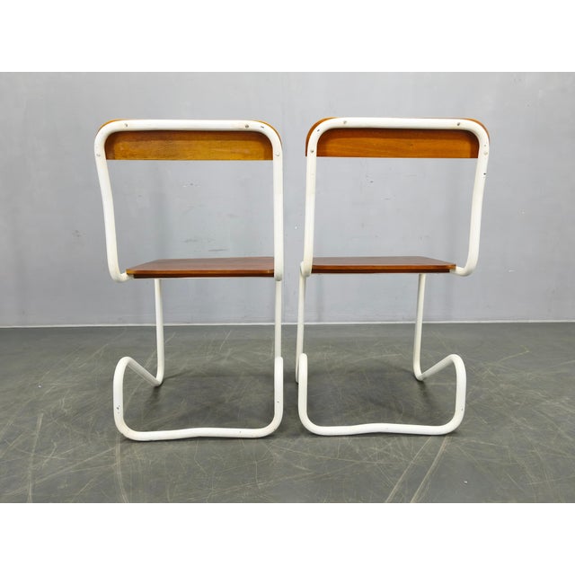 Bauhaus Cantilever Chairs in Tubular Steel, Germany, 1930s, Set of 4 For Sale - Image 6 of 14
