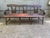 Antique 19th Century Early American Primitive Folk Art Style Hand Painted Bench It features With Boot Jack Back, Cutouts...