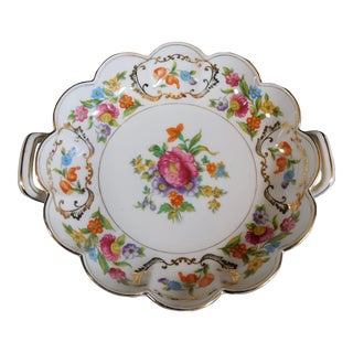 1980s Noritake Floral Serving Dish For Sale