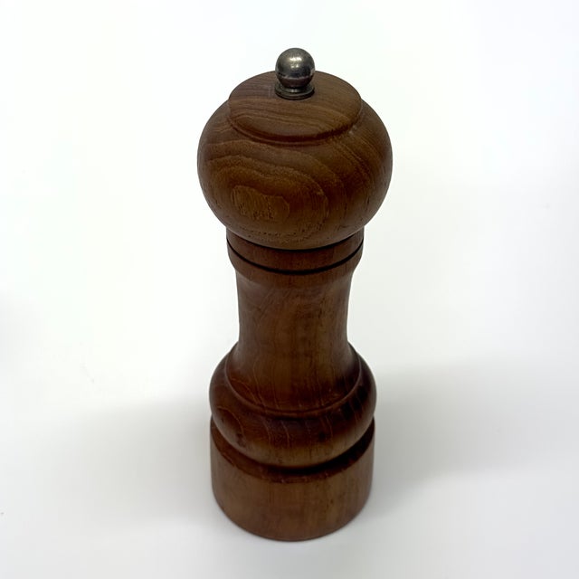 Contemporary Vintage Wooden Pepper Mill Curation - Group of 6 For Sale - Image 3 of 11